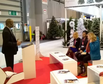 Gerald La Touche presents at the UK National Exhibition Centre (NEC).